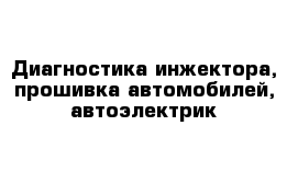 Диагностика инжектора, прошивка автомобилей, автоэлектрик